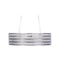 **Lustre suspendu en métal et verre transparent - Design moderne et élégant**